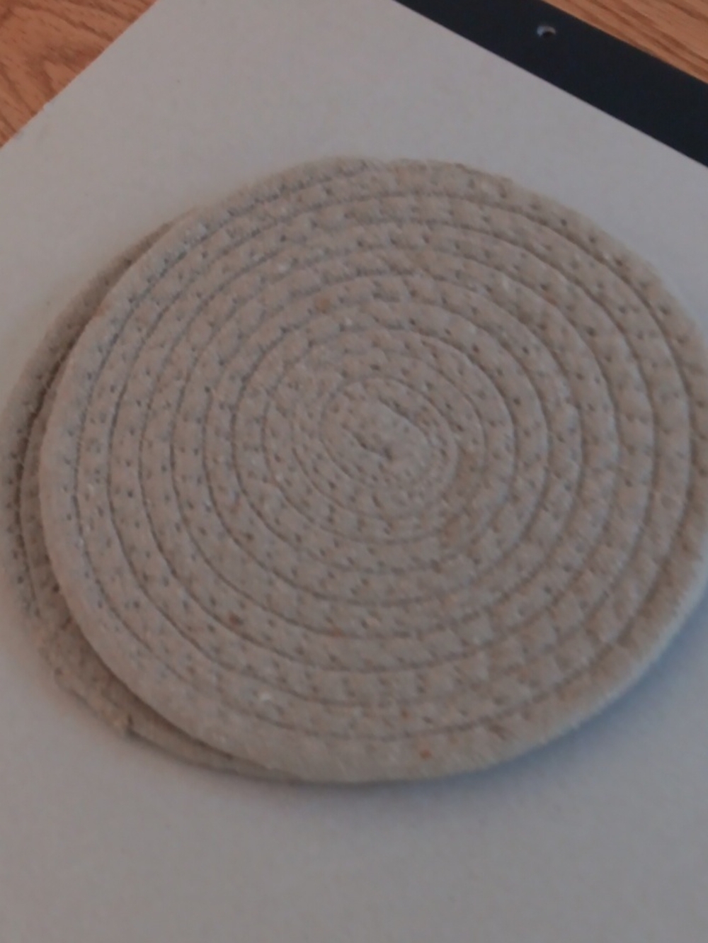 Round Coiled Rope Trivet - Natural Beige